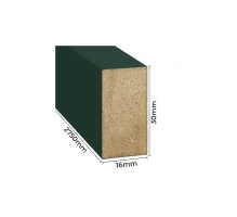 3D Lamella falburkolat, MDF (zöld üveg) 16x28mm