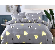 Bedding set 220x200cm, siva, kvadrat, 3 parts