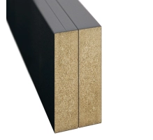 Decorative 3D wall wood slat, MDF, for wall or partition walls (28x60mm) (black)