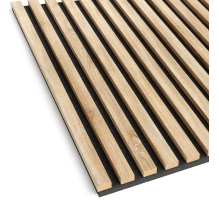 Decorative wooden acoustic wall panel, natural oak, 60x60cm