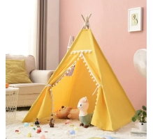 Children tent yellow, indian tent, 110x100x100cm