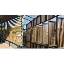 WPC drveni brisolej FS-03A, brušena tekstura, SVJETLI HRAST, 50x50x2900 mm