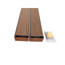 WPC timber tube LT-04A, 3D grain wood, AURORA, 100x50x2900 mm