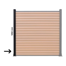 Aluminijski stup za WPC ogradu, 70x70x1850 mm, crna