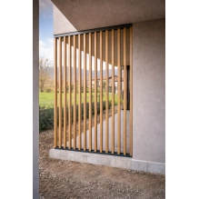 WPC drveni brisolej FS-03A, brušena tekstura, SVJETLI HRAST, 50x50x2900 mm
