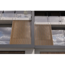 WPC timber tube LT-04A, 3D grain wood, AURORA, 100x50x2900 mm