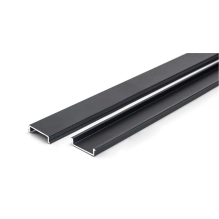 Alumínium oszlop fedél WPC kerítéshez, 14x22 mm, 1850 mm, fekete