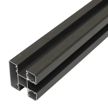 Aluminijski stup za WPC ogradu, 70x70x1850 mm, crna