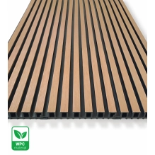 WPC fasadni panel TWIX SLIM, SVJETLI HRAST s crnim fugama, 6 tankih letvica (0,64 m²)