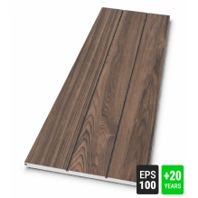 Fasadna ploča, imitacija drveta, SMEĐA, 120x50x2 cm, stiropor (0.60 m²)