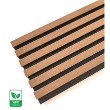 WPC fasadni panel TWIX SLIM, SVJETLI HRAST s crnim fugama, 6 tankih letvica (0,64 m²)