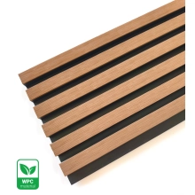 WPC fasadni panel TWIX SLIM, SVJETLI HRAST s crnim fugama, 6 tankih letvica (0,64 m²)