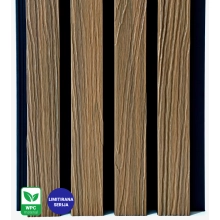 WPC homlokzati panel TIKFA/FEKETE, FAEREZETES felület 2K26, 219x2900 mm, két színben (0,63 m²)