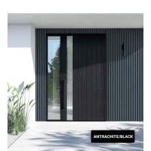 WPC homlokzati panel SZÜRKE/FEKETE, 219x2900 mm, hullámos textúra, half co-extrusion (0,63 m²)