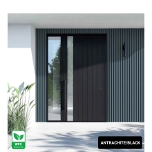 WPC homlokzati panel SZÜRKE/FEKETE, 219x2900 mm, hullámos textúra, half co-extrusion (0,63 m²)