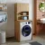 Cabinet for washing machine, oak, MONICA, 65 x 181 x 60 cm