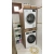 Cabinet for washing machine and dryer, with pull-out shelf, oak