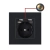 Black EU wall socket with hidden security camera, CMOS, Wi-Fi, 1080p (Full-HD)