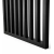 Pregradni zid od letvica spremljen za montažu, crna, 51cm (7 lamele)