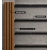 WPC facade panel TEAK/BLACK, GRAIN texture 2K26, 219x2900 mm, dual color (0.63 m²)