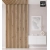 3D decorative wood wall slat, MDF (oak artisan) 1.6x3cm
