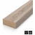 Decorative 3D wall wood slat, MDF, for wall or partition walls (28x60mm) (oak sonoma)