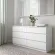 Komoda predalnik bela mat Classy 120x75x30cm