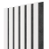 Decorative wooden acoustic wall panel, white matte, 28x275cm (0.77 m²)
