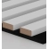Decorative wooden acoustic wall panel, white matte, 28x275cm (0.77 m²)