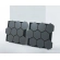 Acoustic wall panel, HEXAGON ANTHRACITE, 790x646 mm