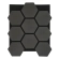 Acoustic wall panel, HEXAGON ANTHRACITE, 790x646 mm
