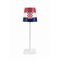 Table lamp for restaurants, CROATIA FLAG design, rechargeable, 3600 mAh battery