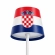 Table lamp for restaurants, CROATIA FLAG design, rechargeable, 3600 mAh battery