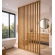 Wooden partition wall ready for assembly, oak wotan, 51cm (7 slats)