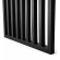Pregradni zid od letvica spremljen za montažu, crna, 51cm (7 lamele)