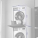 Cabinet for washing machine and dryer, with pull-out shelf, oak