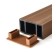 End cap for wooden brise-soleil slats, 100x53 mm, BROWN, plastic