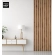 3D decorative slats, wooden strips for walls, ceiling, or partition wall (28x37 mm) (light walnut)