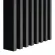 Decorative 3D wall wood slat, MDF, for wall or partition walls (28x60mm) (black)