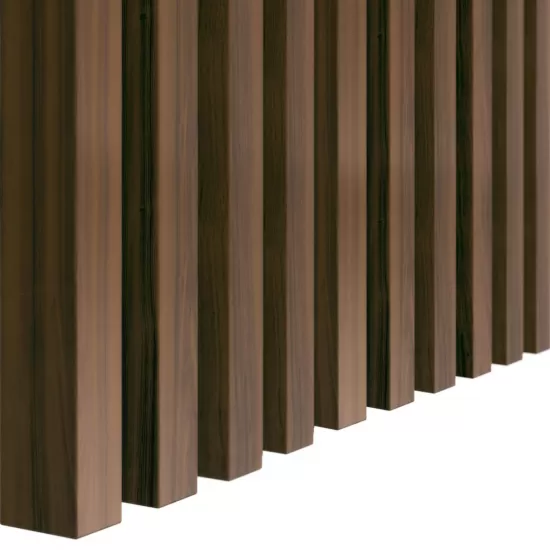 3D dekorativne letvice za zid, ukrasne, drvene (oreh) 1,6x3cm