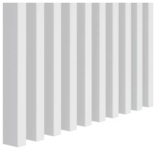 3D dekorativne letvice za zid, ukrasne, drvene (belo) 1,6x3cm