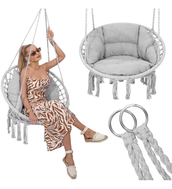 Vrtna gugalnica SPR0045, siva, do 150 kg