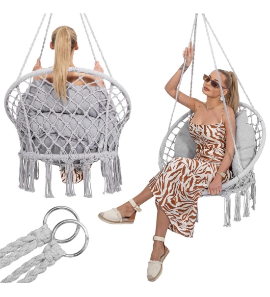 Vrtna gugalnica SPR0045, siva, do 150 kg