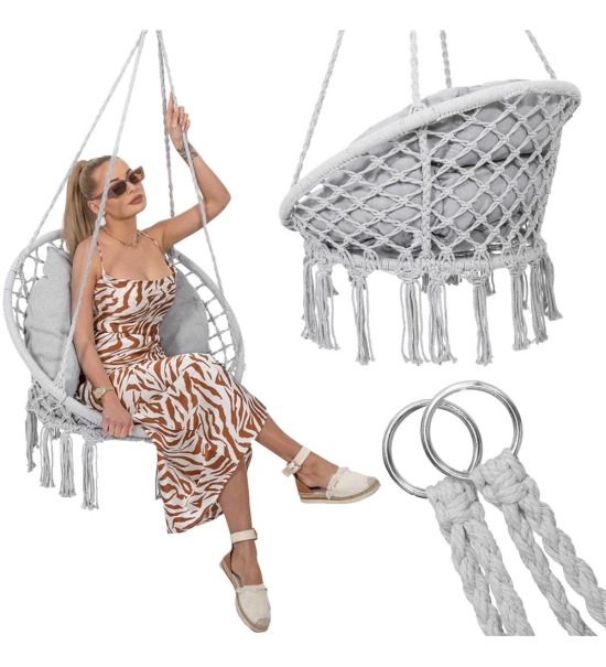 Vrtna gugalnica SPR0045, siva, do 150 kg