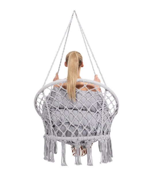 Vrtna gugalnica SPR0045, siva, do 150 kg