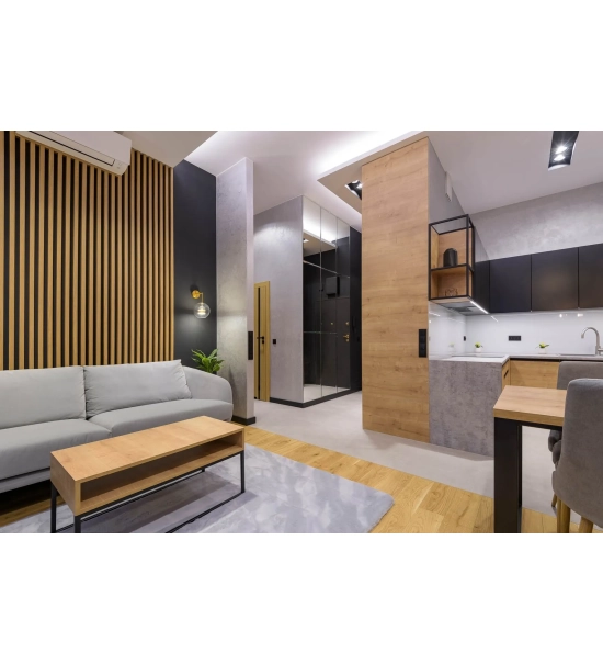 Tanka lamela za razmak, črna, 3cm široka, 275 cm višine