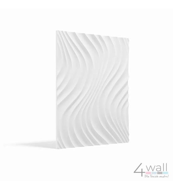 3D stenski paneli Choppy Curled, 80x100cm, mavec