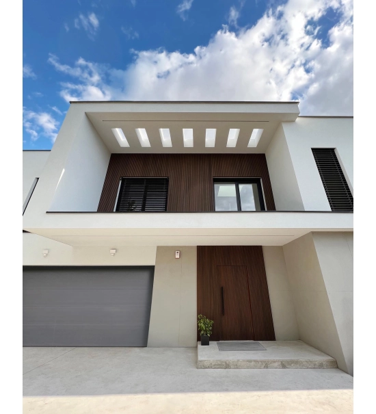 WPC wall cladding panel, board, WPC, 219x26x2900mm, brown (0.63 m2)