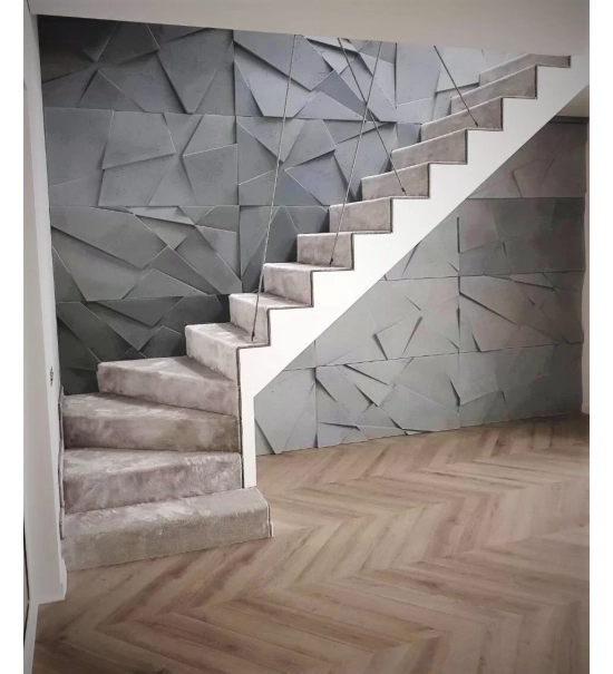 3D panel za steno, dekorativni beton, CRYSTAL PB 05