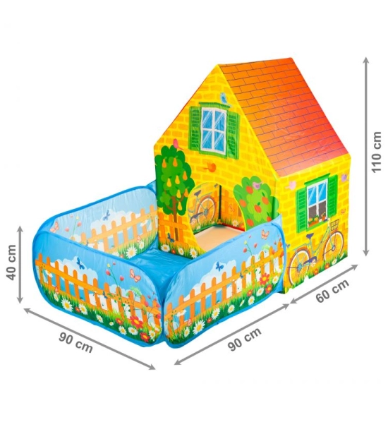 Otroška šotorska hišica bazen, Ecotoys, 150x110x90cm